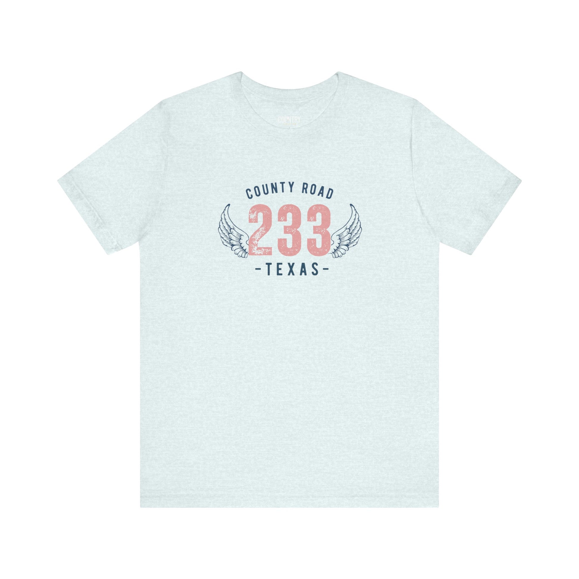 County Road 233 T-Shirt in Heather Ice Blue