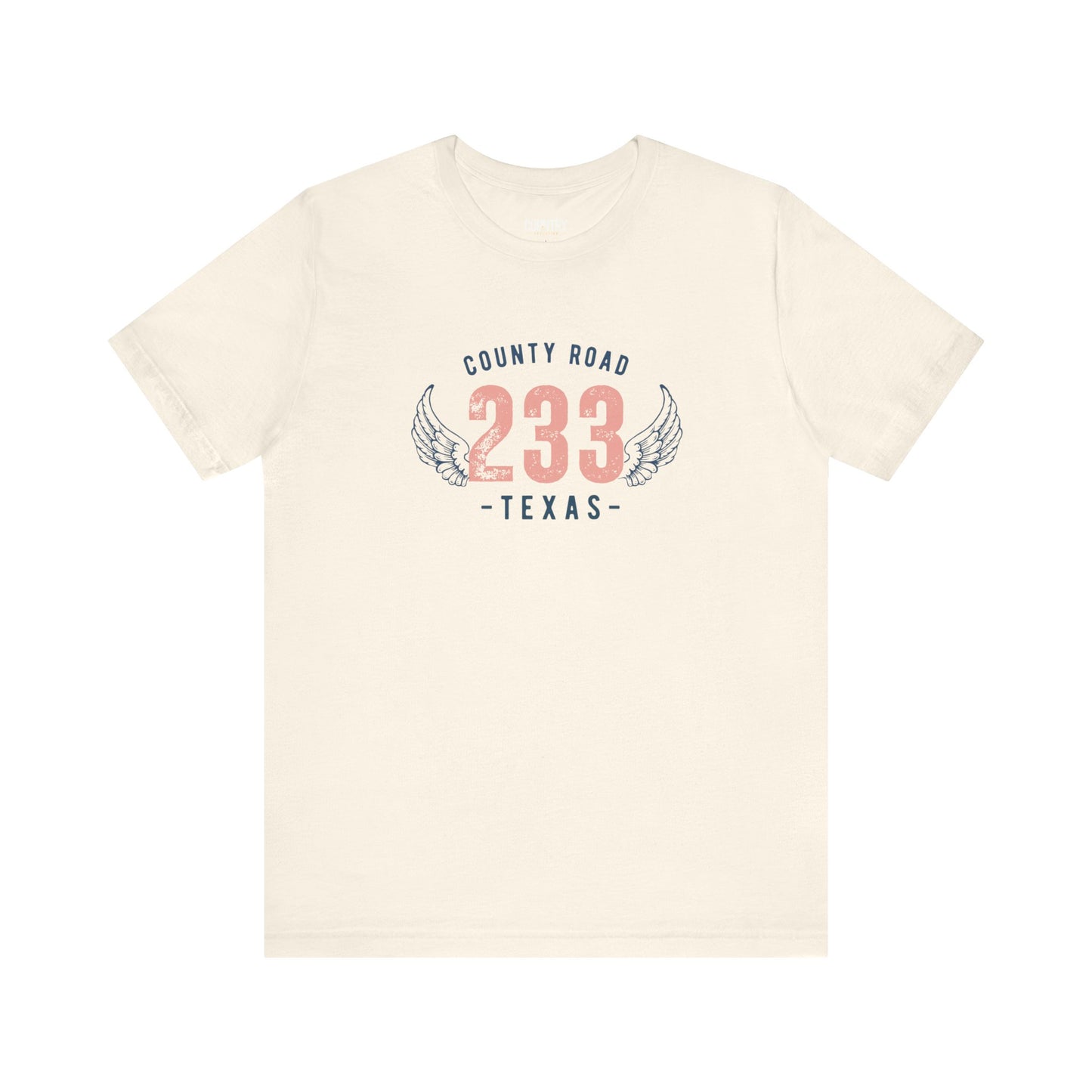 County Road 233 T-Shirt in the color natural.