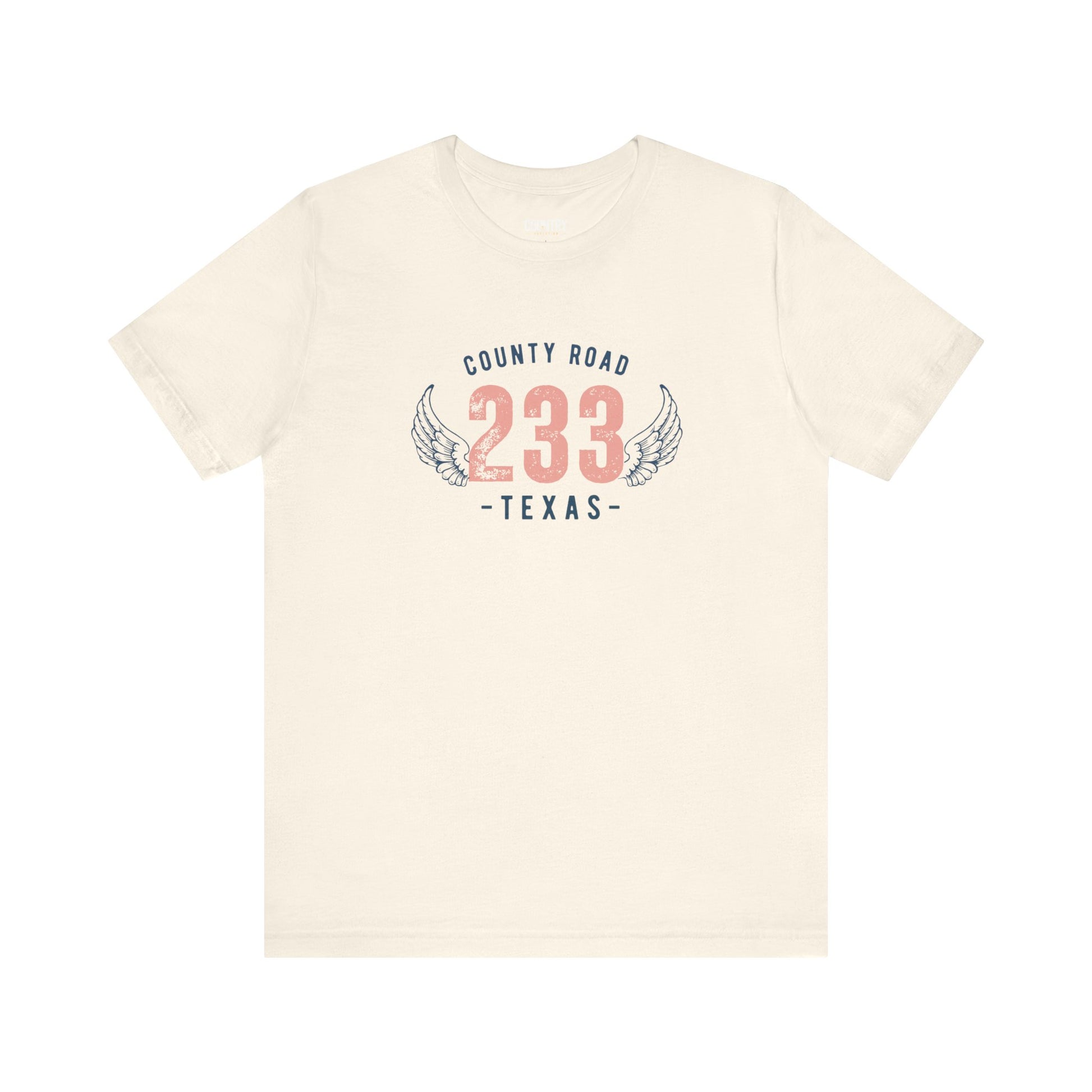 County Road 233 T-Shirt in the color natural.