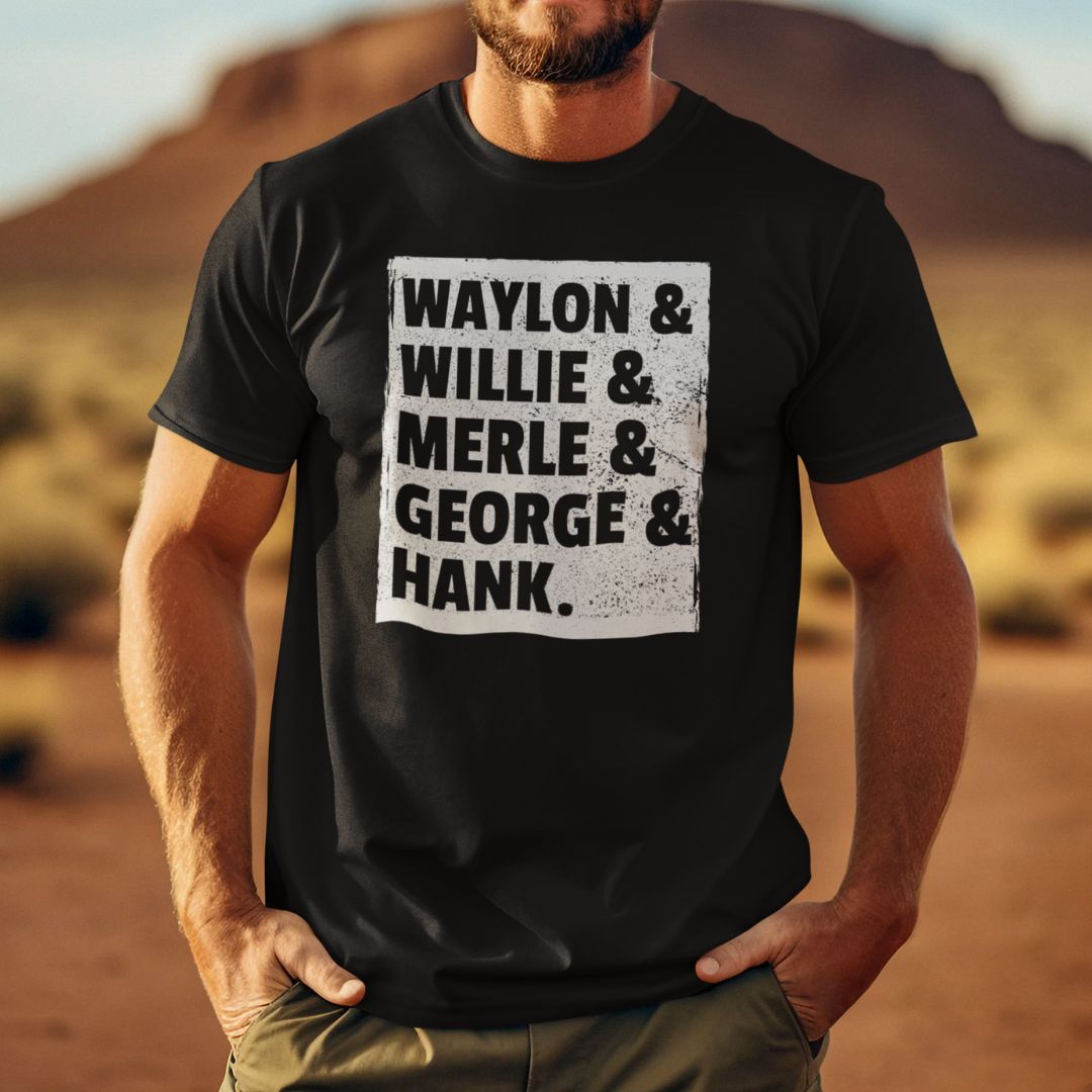 Hank Williams Willie Nelson Merle Haggard Country Legends T-shirt