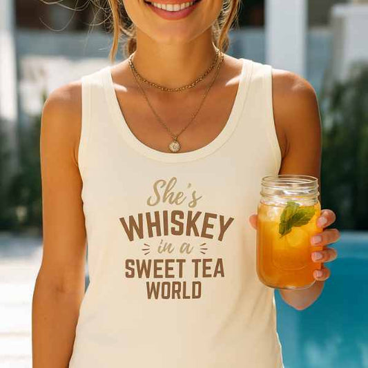 She's Whiskey in a Sweet Tea World Tank Top