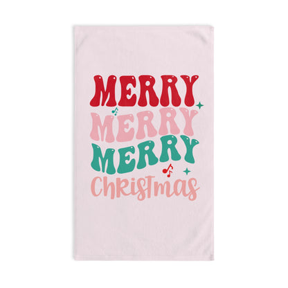 Merry Merry Merry Christmas Hand Towel