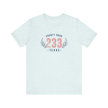  County Road 233 T-Shirt in Heather Ice Blue