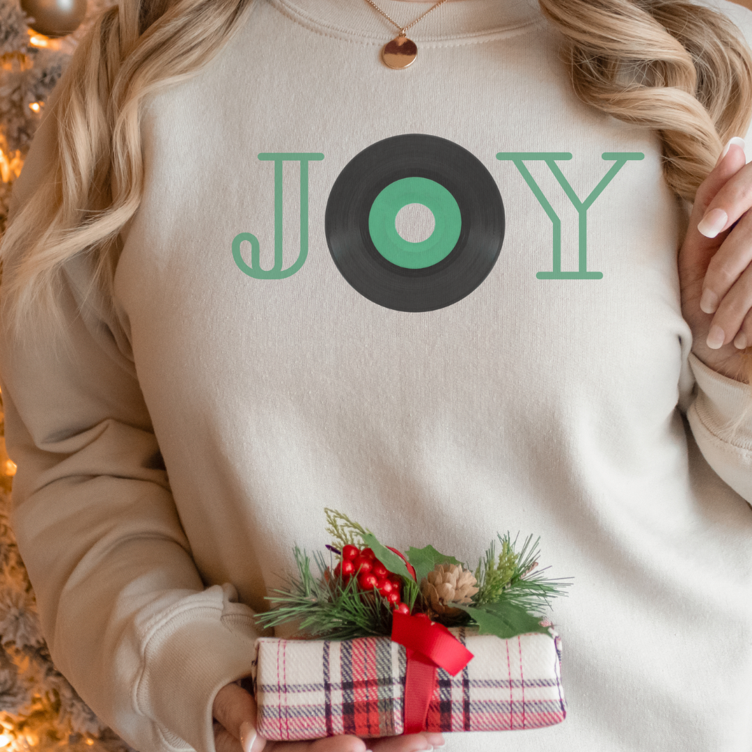 JOY Record Christmas Sweatshirt