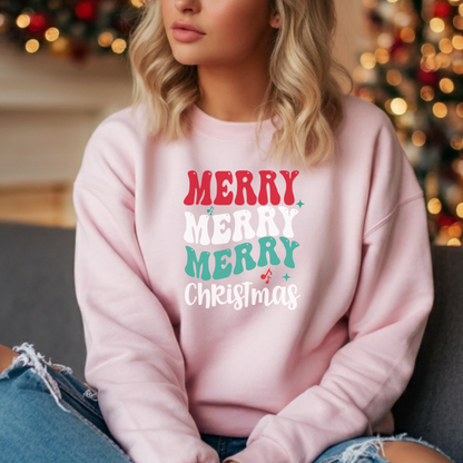 Merry Merry Merry Christmas Sweatshirt