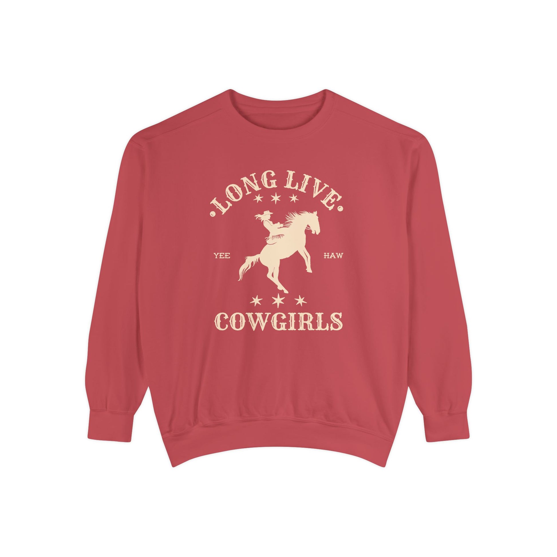 Long Live Cowgirls Sweatshirt in crimson