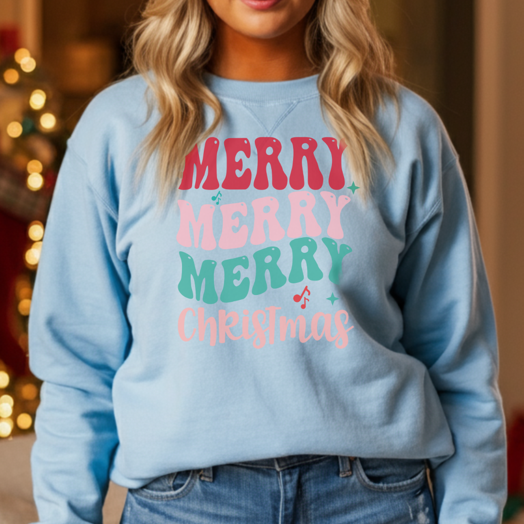 Merry Merry Merry Christmas Sweatshirt