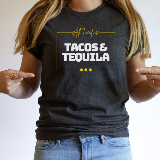 Tacos and Tequila Jersey Short Sleeve Tee