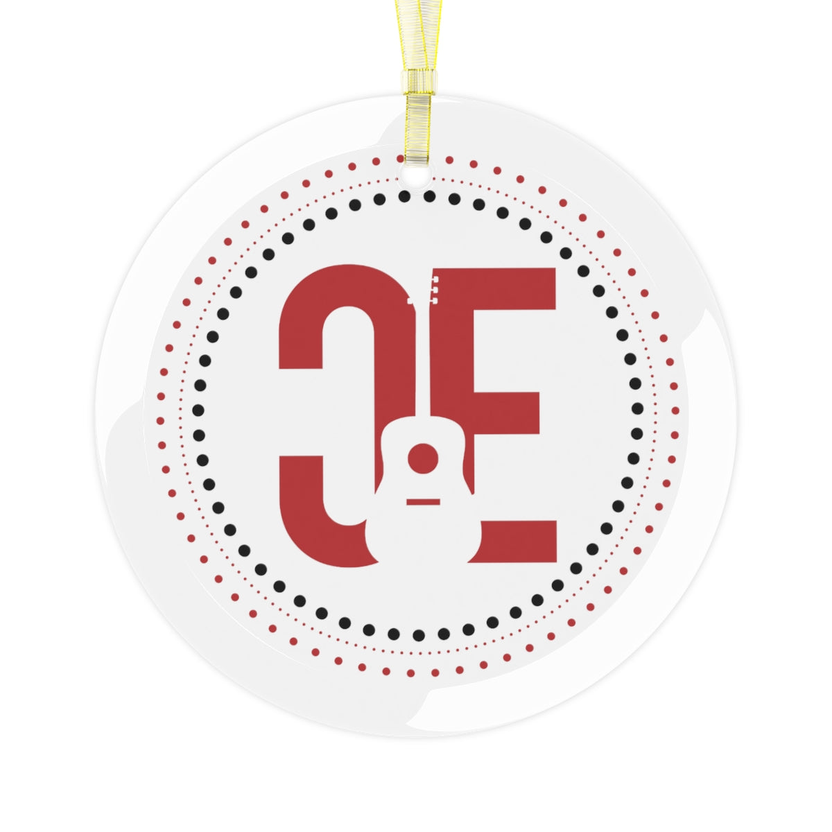 Country Evolution Glass Christmas Ornament