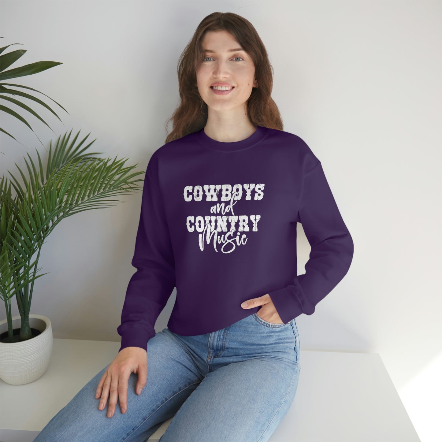 Cowboys and Country Music Crewneck Sweatshirt