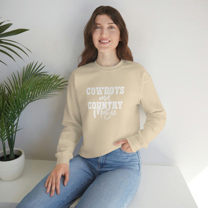 Cowboys and Country Music Crewneck Sweatshirt