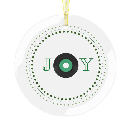 JOY Glass Christmas Ornament