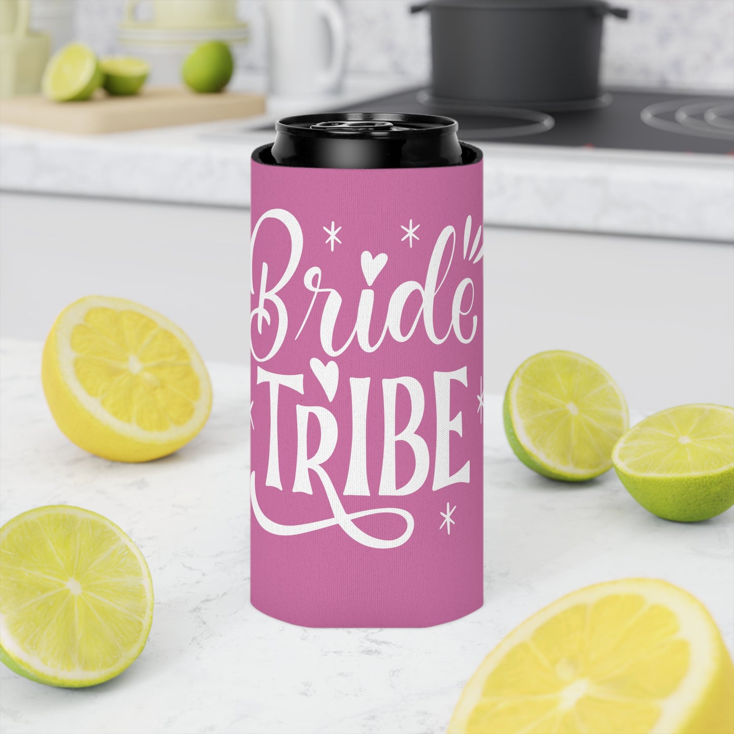 "Bride Tribe" Koozie - Pink