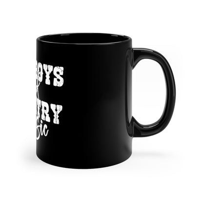 Cowboys and Country Music Black Mug