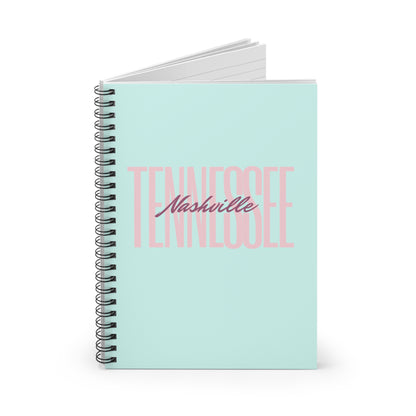 "Nashville, Tennessee" notebook in the color mint.